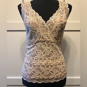 White House Black Market Lace Cami Tank Top Size S
